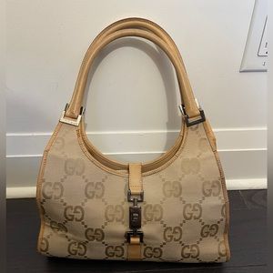 Authentic Gucci gg monogram canvas handbag in
beige women